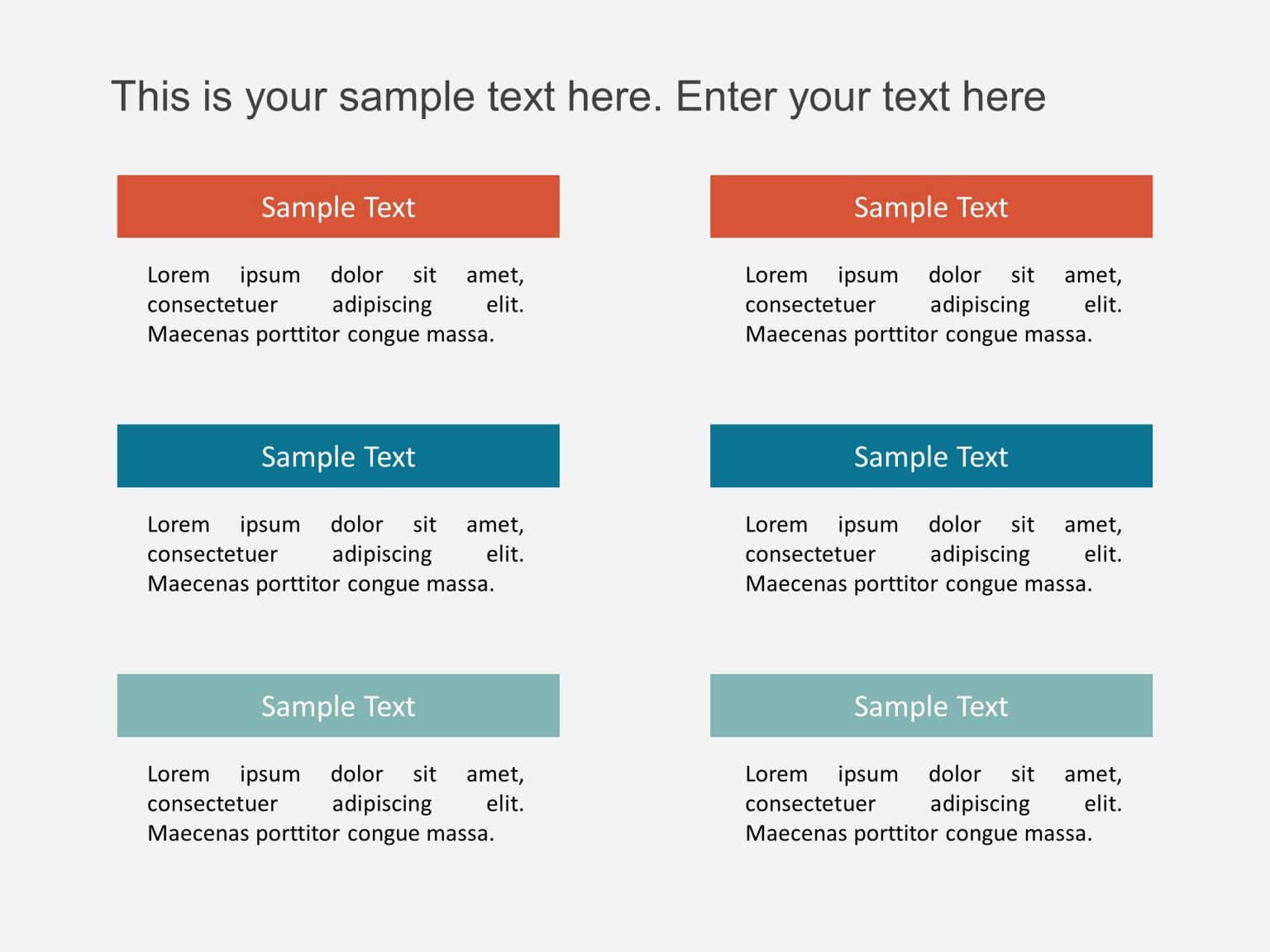 Powerpoint Text and Tables 6 Steps PowerPoint Template | SlideUpLift