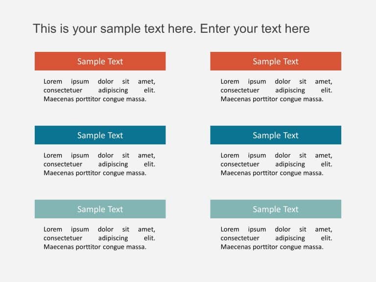 Powerpoint Text and Tables 6 Steps PowerPoint Template & Google Slides Theme