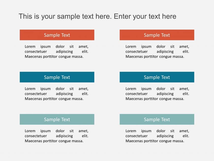 Powerpoint Text and Tables 6 Steps PowerPoint Template