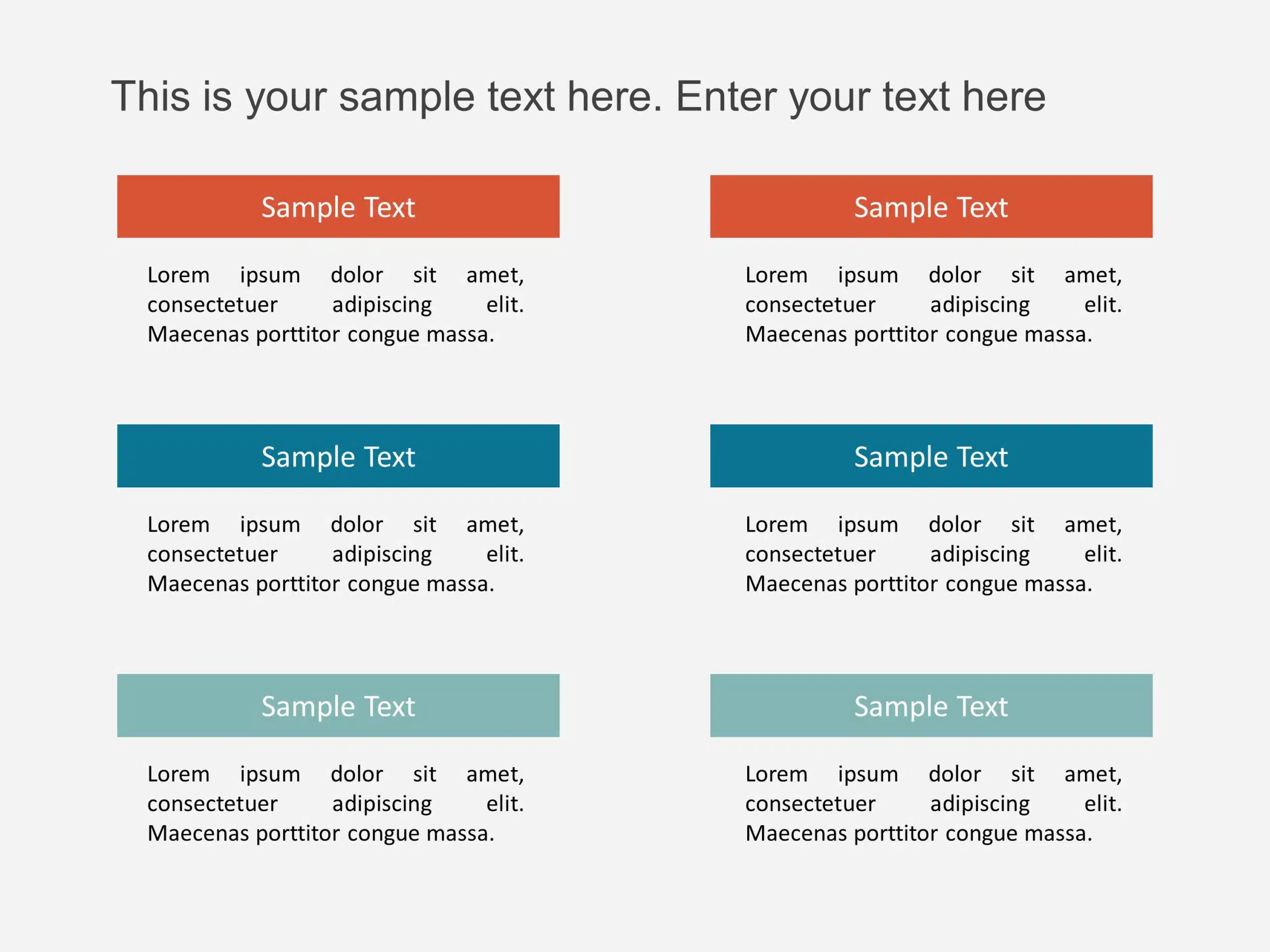 Powerpoint Text and Tables 6 Steps PowerPoint Template & Google Slides Theme