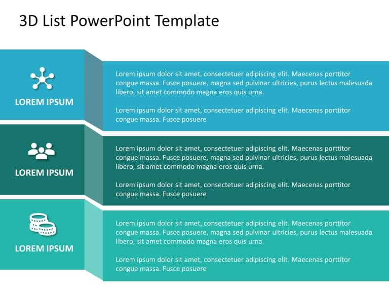 3D List PowerPoint Template & Google Slides Theme