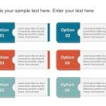 Options 6 Steps List PowerPoint Template