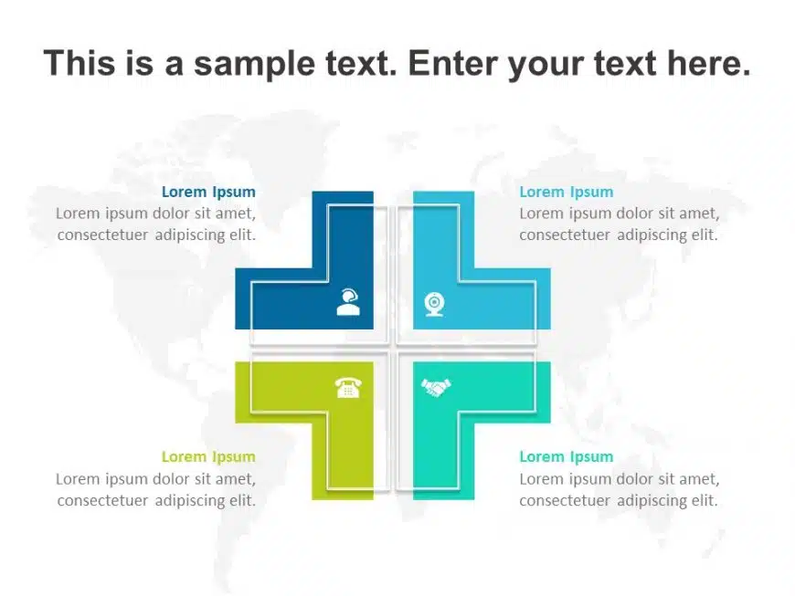 L Shaped Business Quadrant PowerPoint Template