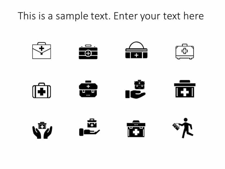 First Aid Kit Icons PowerPoint Template & Google Slides Theme