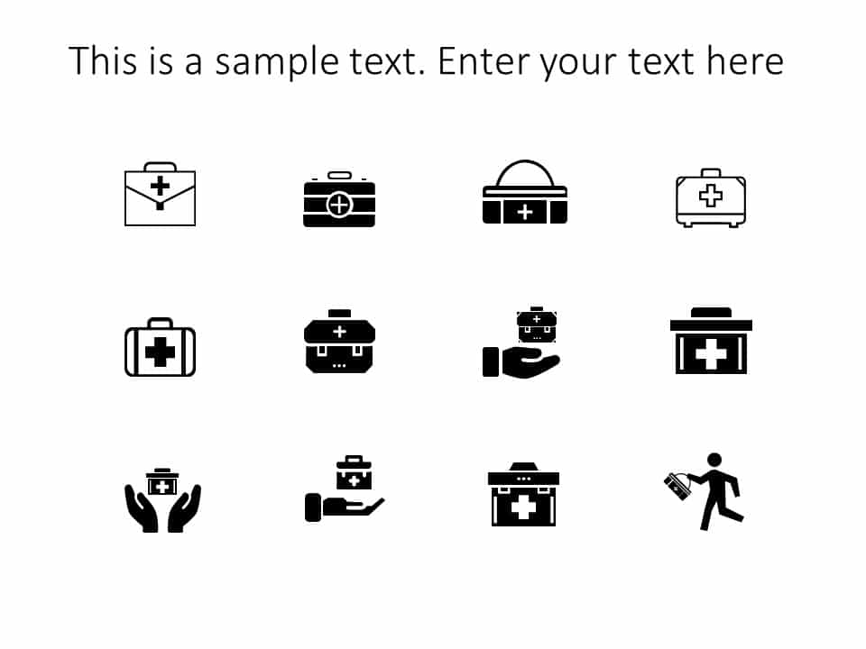 First Aid Kit Icons PowerPoint Template