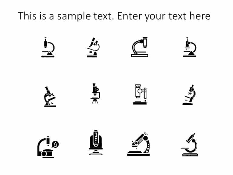 Microscope Icons PowerPoint Template & Google Slides Theme