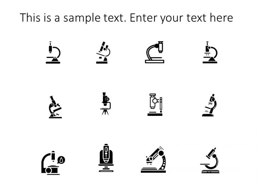 Microscope Icons PowerPoint Template