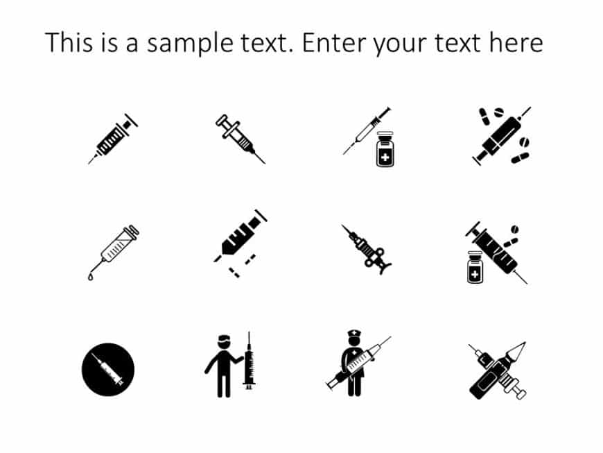 Syringe Medical Icons PowerPoint Template
