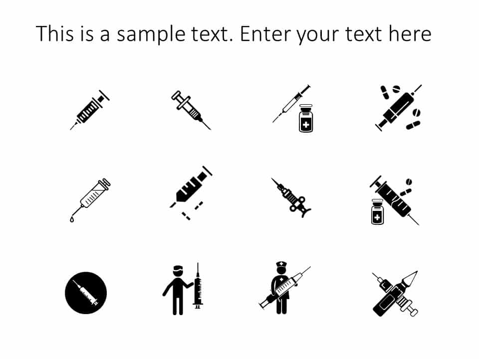 Syringe Medical Icons PowerPoint Template & Google Slides Theme