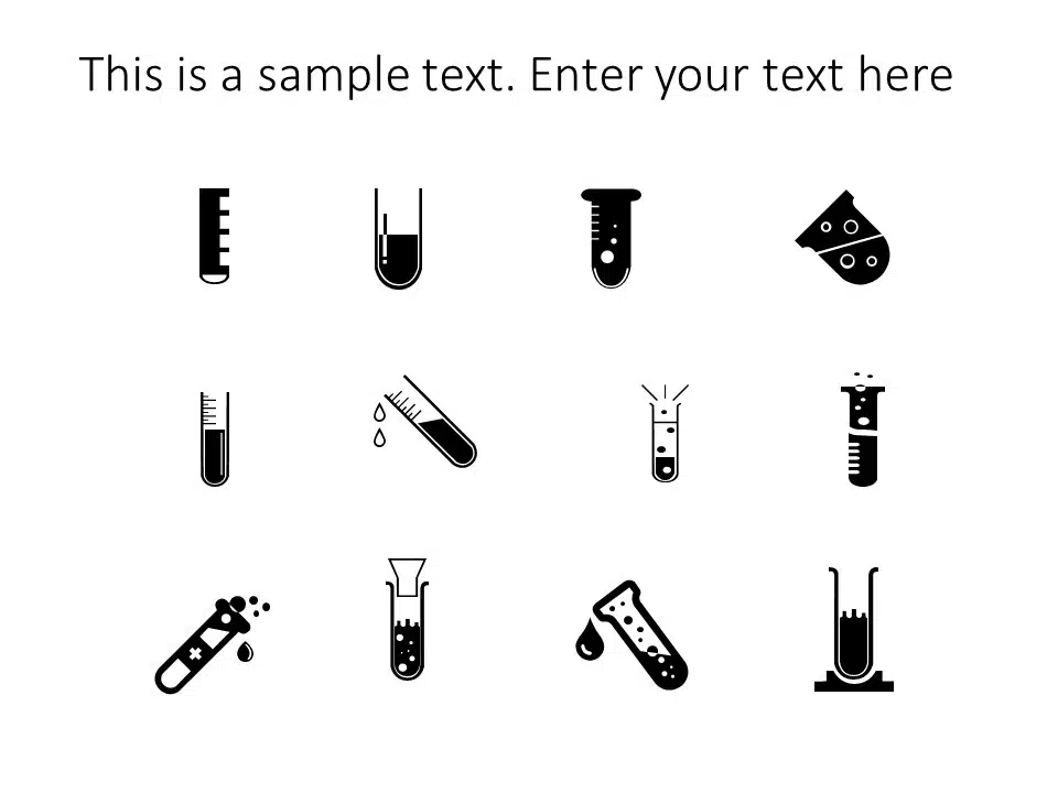 Test Tube Icons PowerPoint Template & Google Slides Theme