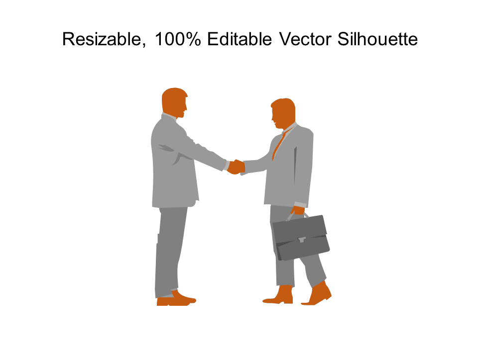 Partnership Silhouette PowerPoint Template