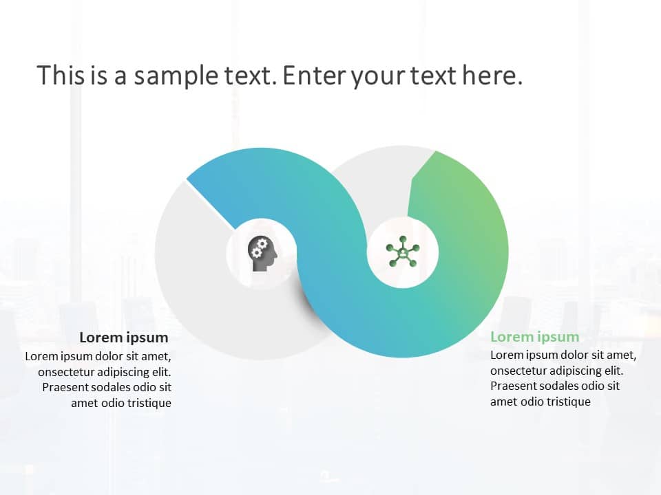 Infinity Process Loop 2 Steps PowerPoint Template & Google Slides Theme