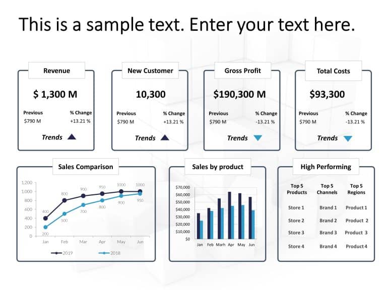 Business Review Dashboard PowerPoint Template 3 & Google Slides Theme 9