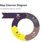 4 Step Circular Chevron Diagram PowerPoint Template & Google Slides Theme 10