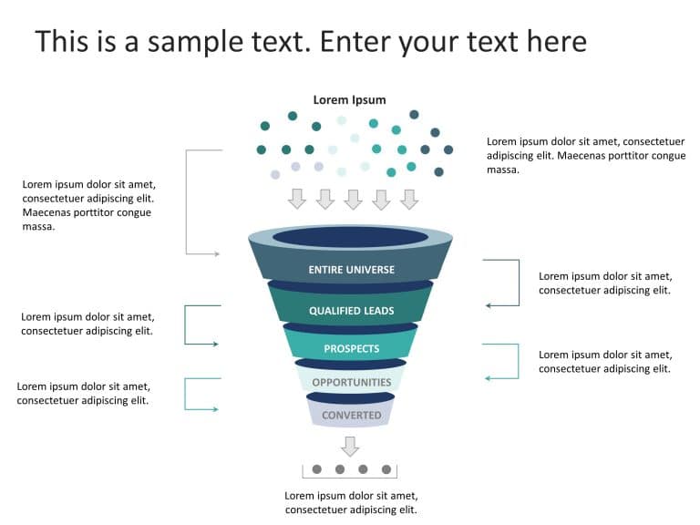 5 Steps Sales Funnel Diagram PowerPoint Template & Google Slides Theme 12