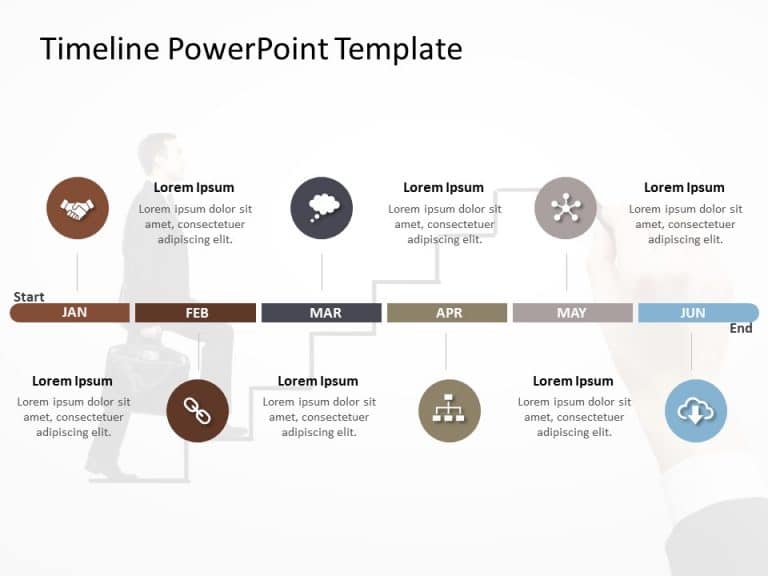 Timeline PowerPoint Template 52 & Google Slides Theme 14