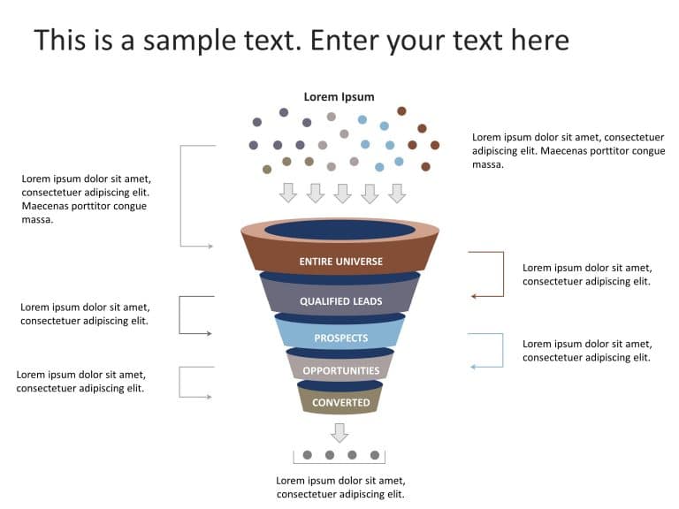 5 Steps Sales Funnel Diagram PowerPoint Template & Google Slides Theme 14