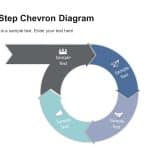 4 Step Circular Chevron Diagram PowerPoint Template & Google Slides Theme 15