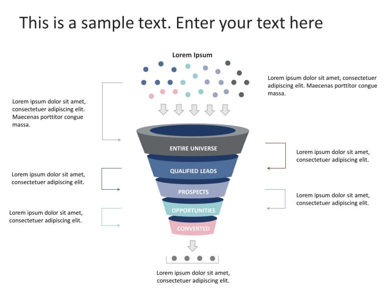 5 Steps Sales Funnel Diagram PowerPoint Template & Google Slides Theme 15