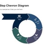 4 Step Circular Chevron Diagram PowerPoint Template & Google Slides Theme 16