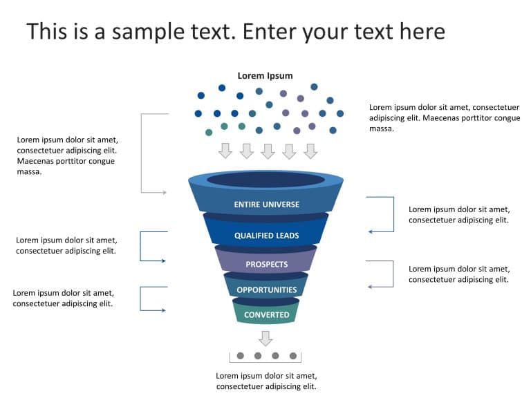 5 Steps Sales Funnel Diagram PowerPoint Template & Google Slides Theme 16