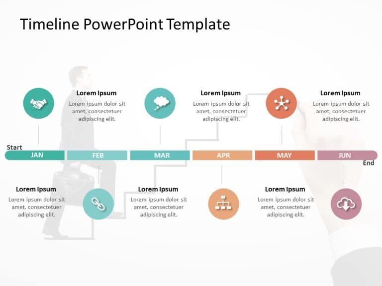 5-Year Digital Timeline Concept Design For PowerPoint