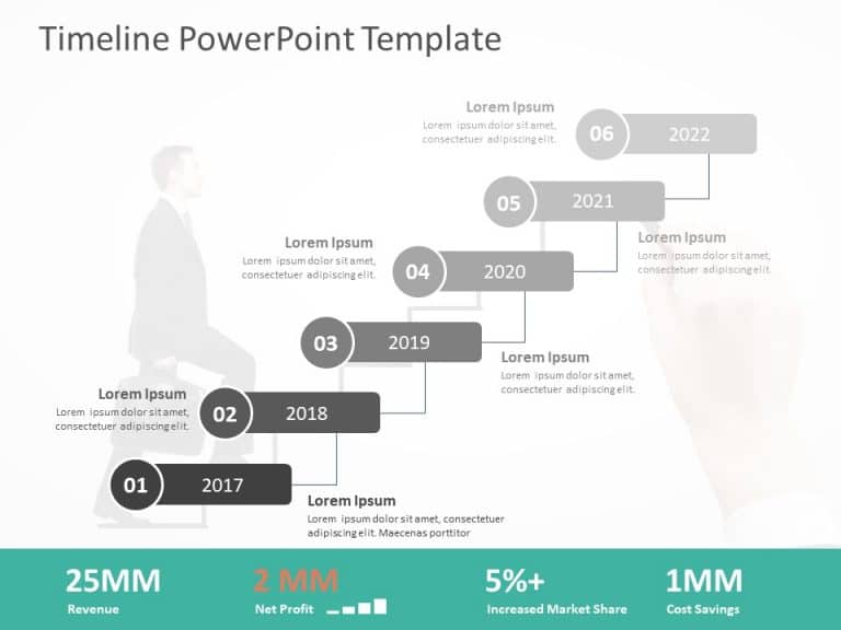 Timeline PowerPoint Template for PowerPoint and Google Slides 56 Theme 1