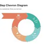 4 Step Circular Chevron Diagram PowerPoint Template & Google Slides Theme 1