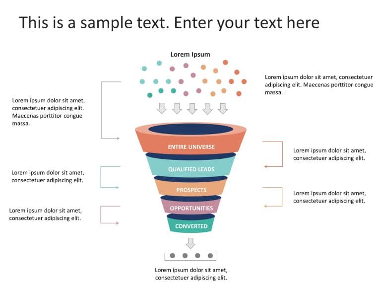 5 Steps Sales Funnel Diagram PowerPoint Template & Google Slides Theme 1