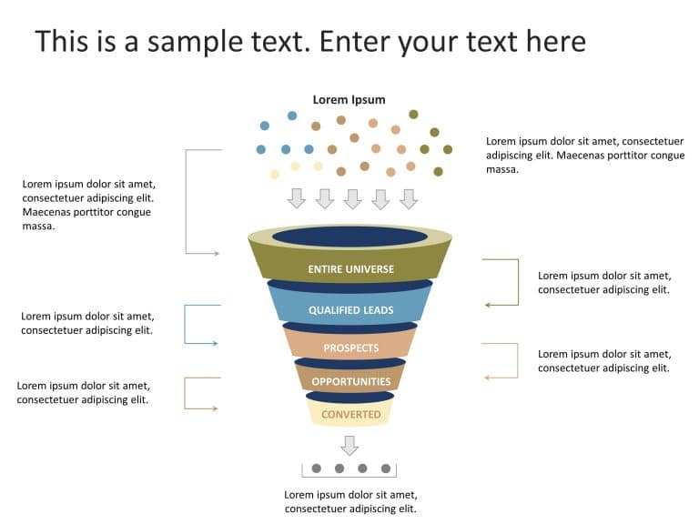 5 Steps Sales Funnel Diagram PowerPoint Template & Google Slides Theme 2