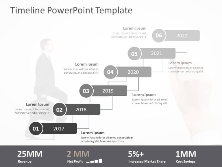 Timeline PowerPoint Template for PowerPoint and Google Slides 56 Theme 3