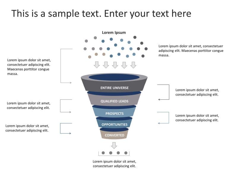 5 Steps Sales Funnel Diagram PowerPoint Template & Google Slides Theme 3