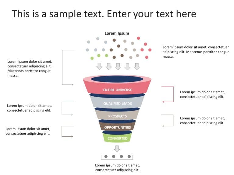 5 Steps Sales Funnel Diagram PowerPoint Template & Google Slides Theme 4