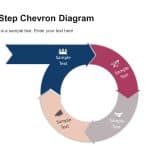 4 Step Circular Chevron Diagram PowerPoint Template & Google Slides Theme 5