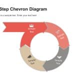 4 Step Circular Chevron Diagram PowerPoint Template & Google Slides Theme 6