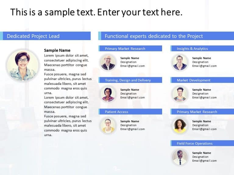 Project Team Organization Chart PowerPoint Template