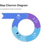 4 Step Circular Chevron Diagram PowerPoint Template & Google Slides Theme 7