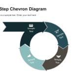 4 Step Circular Chevron Diagram PowerPoint Template & Google Slides Theme 8