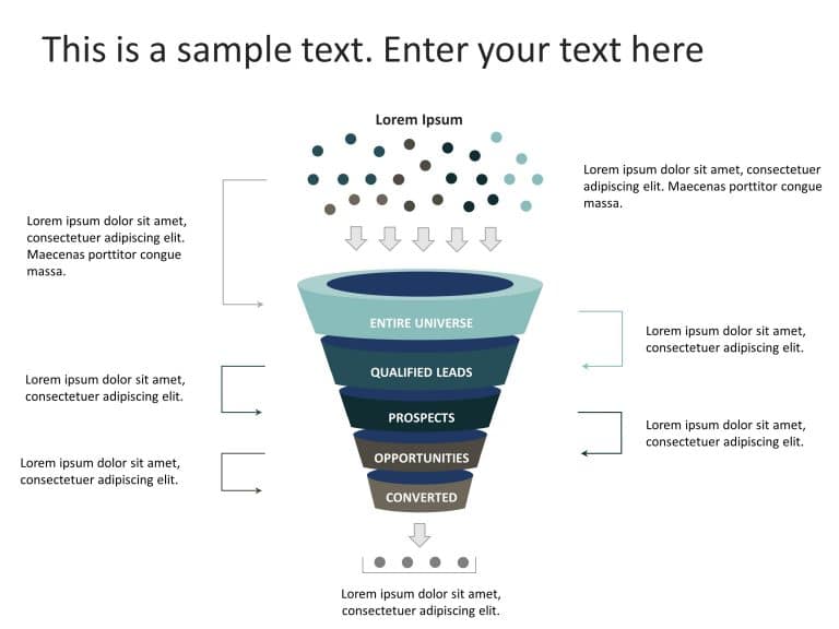 5 Steps Sales Funnel Diagram PowerPoint Template & Google Slides Theme 8