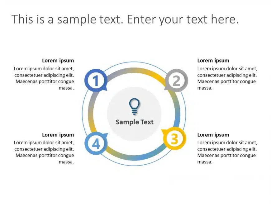 4 Steps Circle Diagram PowerPoint Template