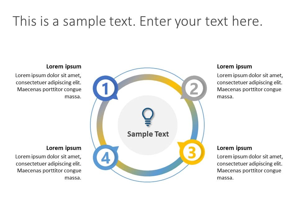 4 Steps Circle Diagram PowerPoint Template & Google Slides Theme