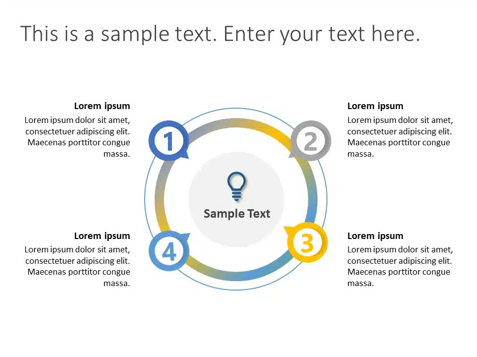 4 Steps Circle Diagram PowerPoint Template & Google Slides Theme