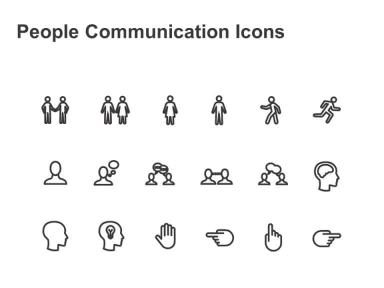 People Communication Marketing Icons PowerPoint Template