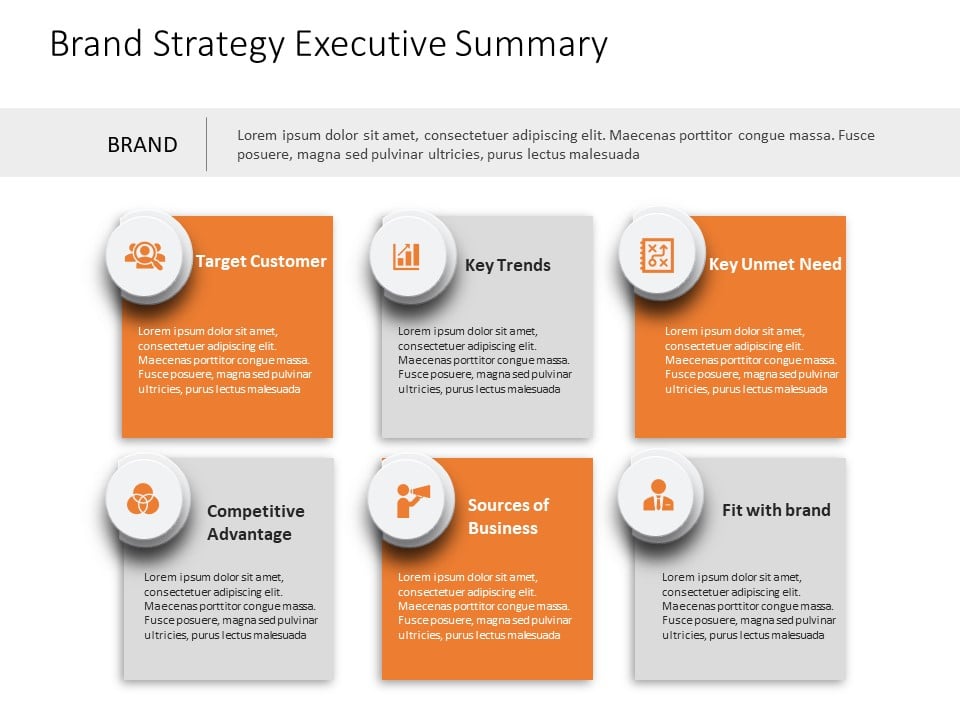 Brand Strategy Executive Summary PowerPoint Template