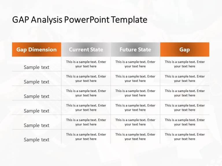 Current State vs Future State Table 1 PowerPoint Template