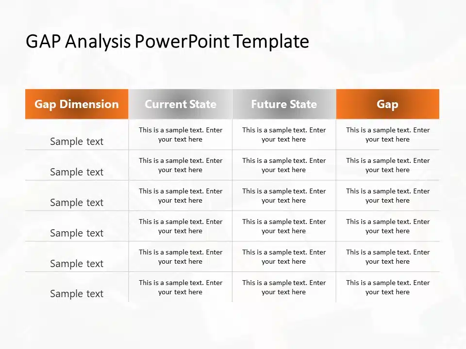 Gap Analysis 1 PowerPoint Template