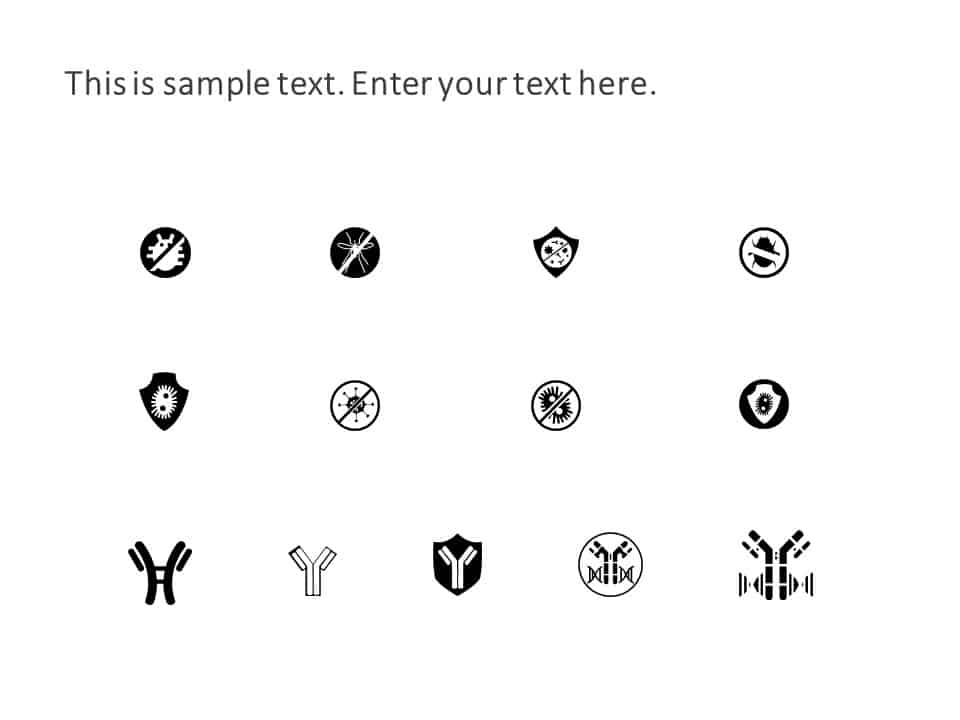 Anti-Infectives & Antibody Icons PowerPoint Template