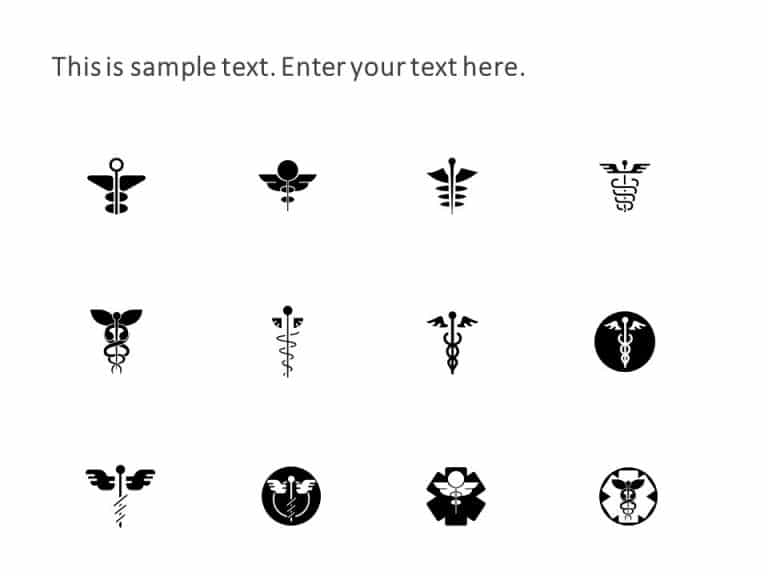 Caduceus Icons PowerPoint Template & Google Slides Theme