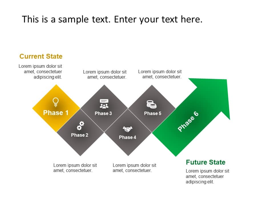 Current State vs Future State Arrow PowerPoint Template & Google Slides Theme