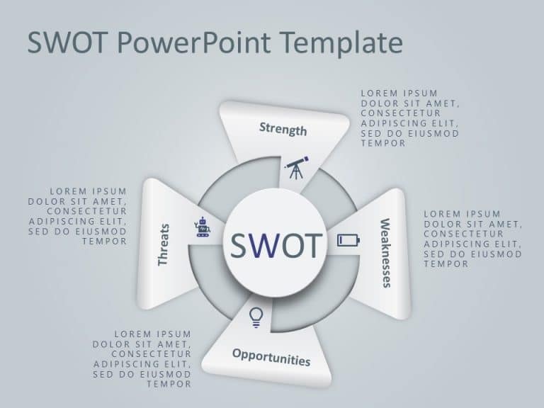 4 Steps Triangle SWOT PowerPoint Template & Google Slides Theme 9